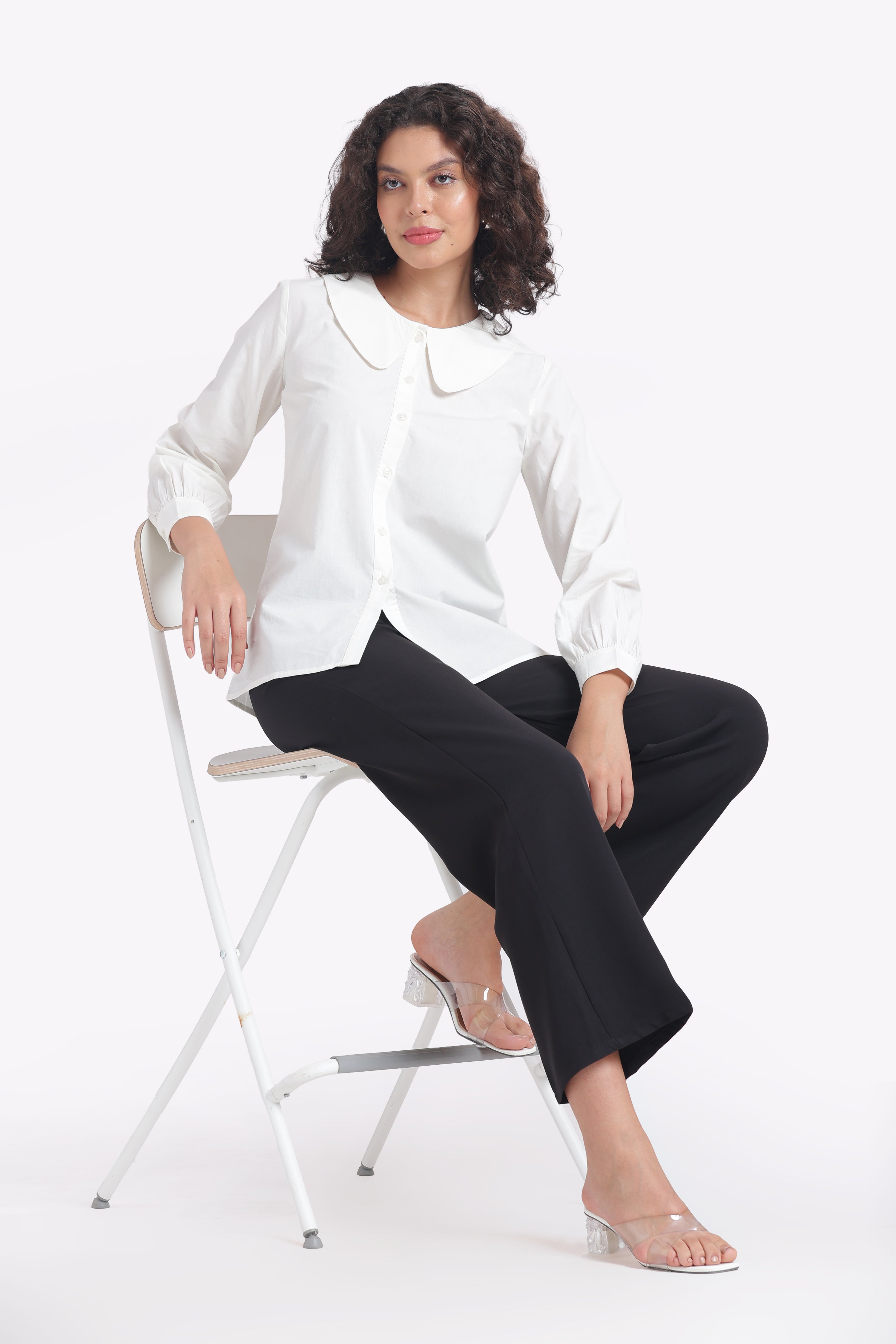 Merry- PureEase— Rounded Peter Pan Cotton Poplin