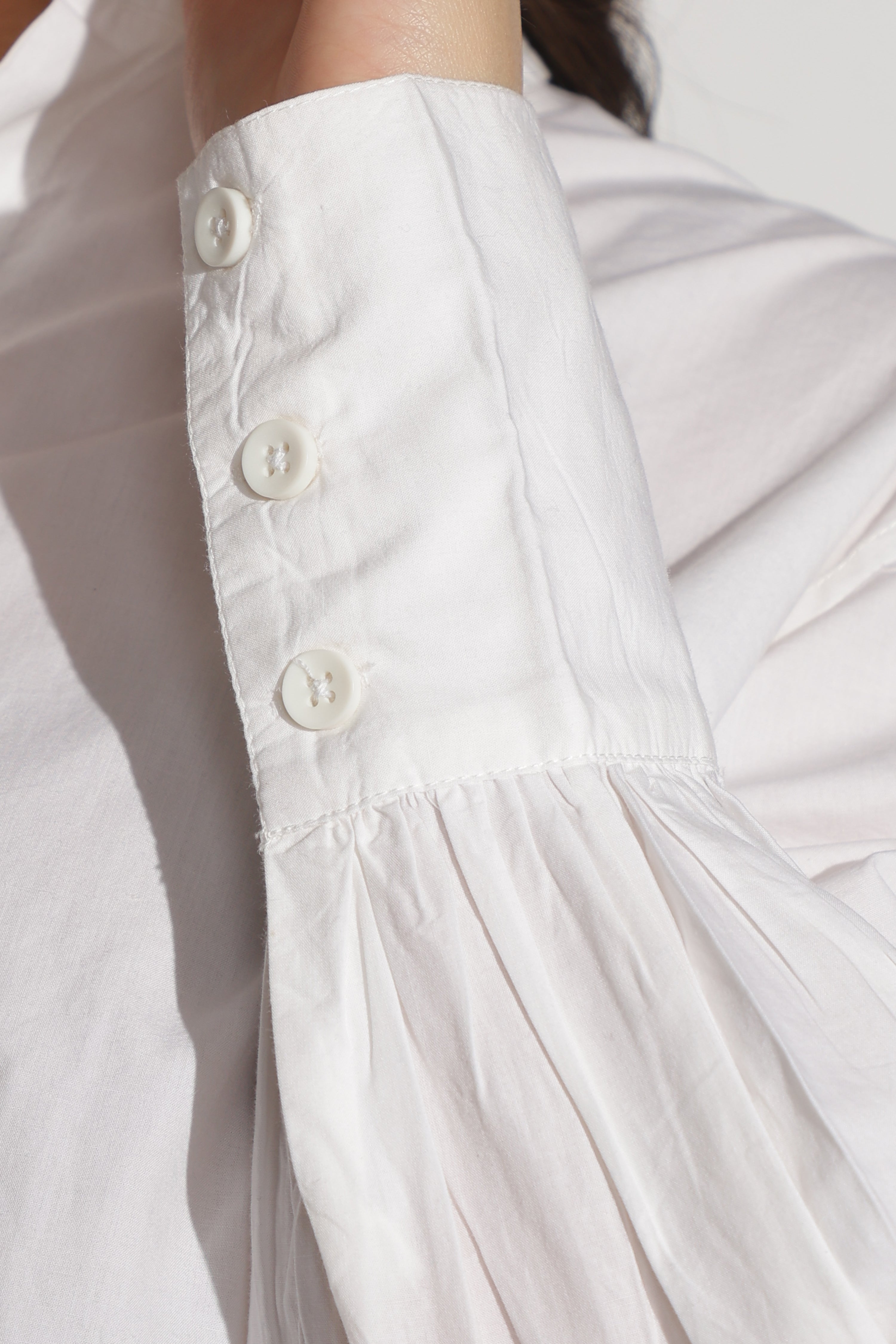 Poppy – White Crop Poplin Shirt