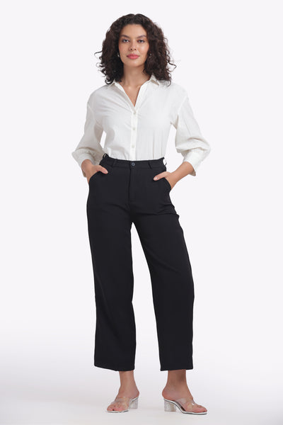 Vogue – Drop Shoulder Poplin White Shirt