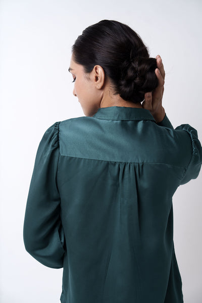 Premium Satin Covered Fly Placket shirts for women